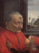 Domenicho Ghirlandaio Alter Mann mit einem kleinen jungen oil